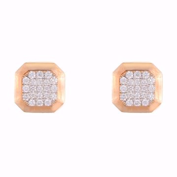 Picture of Octagon Pink Diamond Earring