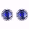 Picture of Treated Sapphire & Diamond Earrings