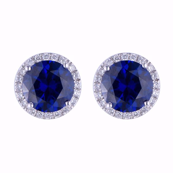 Picture of Sapphire & Diamond Earrings