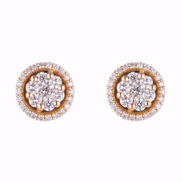 Picture of Pink Gold & Diamond Earrings