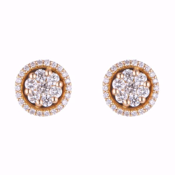 Picture of Pink Gold & Diamond Earrings