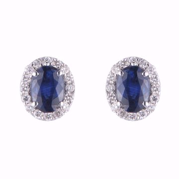 Picture of Diamond & Sapphire Earrings