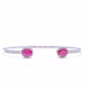 Picture of Red Ruby & Diamond Bangle