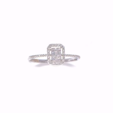Picture of Classy Emerald Cut White Diamond Ring