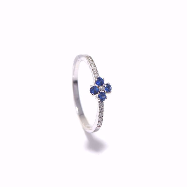 Picture of Engaging Cross Sapphire & Diamond Ring