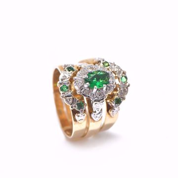 Picture of Engaging Falamank Emerald & Diamond Ring