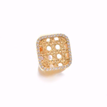 Picture of Enterlaced Pinky Square Diamond Ring