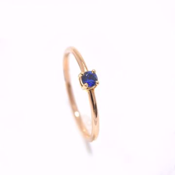 Picture of Simple Tiny Sapphire Ring