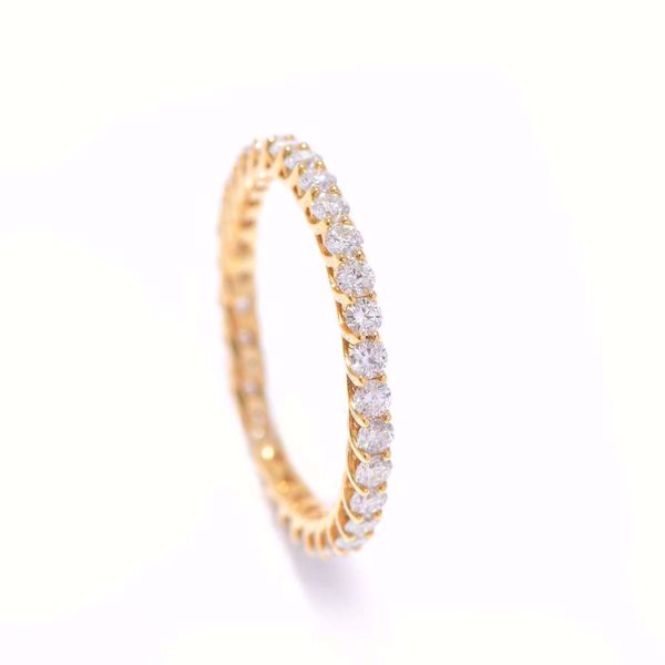 Picture of Classy Yellow Gold & Diamond Alliance Ring