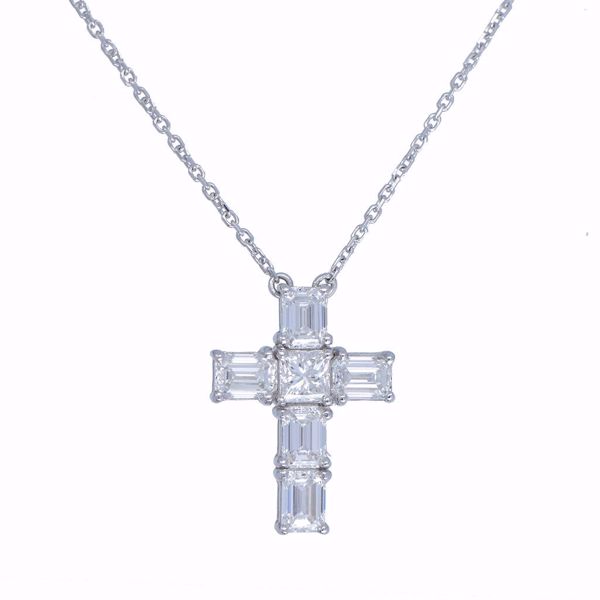 Picture of Fancy Diamond Cross Necklace