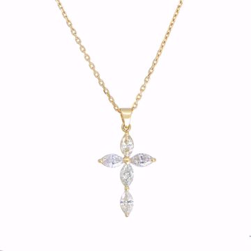 Picture of Fancy Diamond Cross Necklace