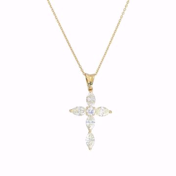 Picture of Fancy  Diamond Cross Necklace