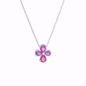 Picture of Lovely Ruby Cross Necklace