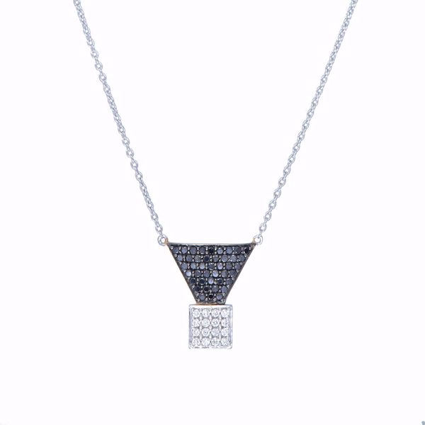 Picture of Fancy Geometrical Black & White  Diamond Necklace