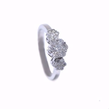 Picture of The Triple Flower Illusion Diamond Ring