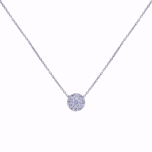 Picture of Timeless White Diamond Illusion Necklace