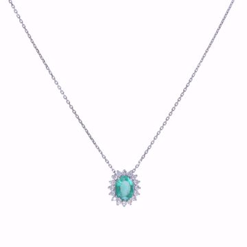 Picture of Brilliant Emerald & White Diamond Necklace