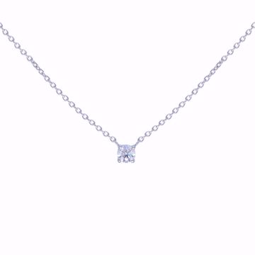Picture of Classy One stone White Diamond Necklace