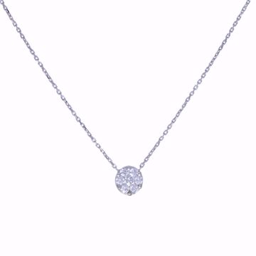 Picture of Lovely White Diamond Illusion Necklace