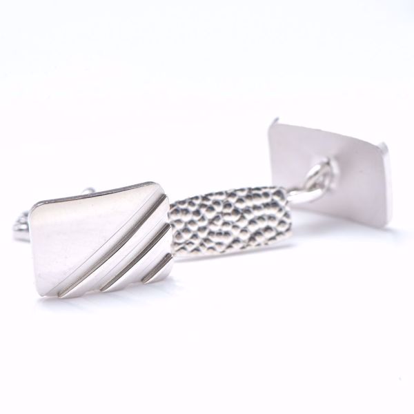Picture of White Silver Cufflinks