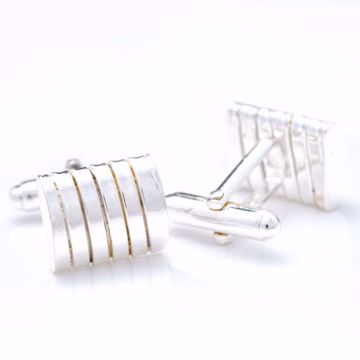 Picture of White Silver Cufflinks