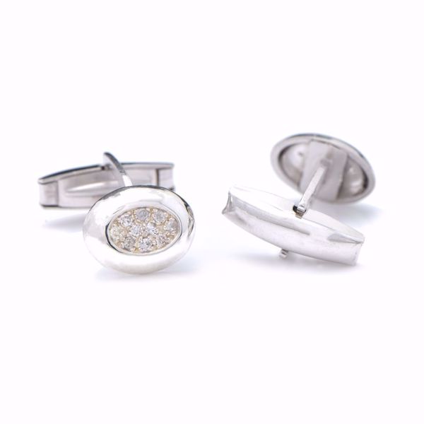 Picture of Fancy Diamond & Silver Cufflinks