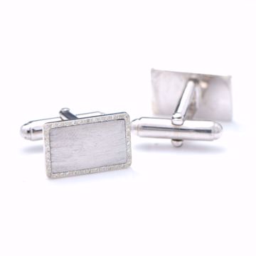 Picture of White Rectangle Cufflinks