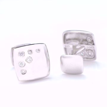 Picture of Diamond & Silver Cufflinks