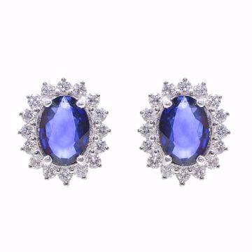 Picture of Sapphire & Diamond Earrings