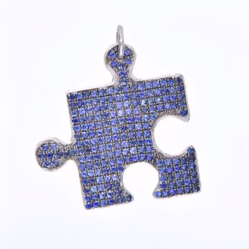Picture of Cute Sapphire Puzzle Pendant