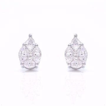 Picture of Shiny White Diamond Earrings