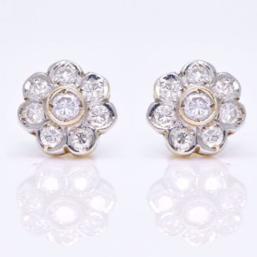 Picture of Diamond Flower Earrings