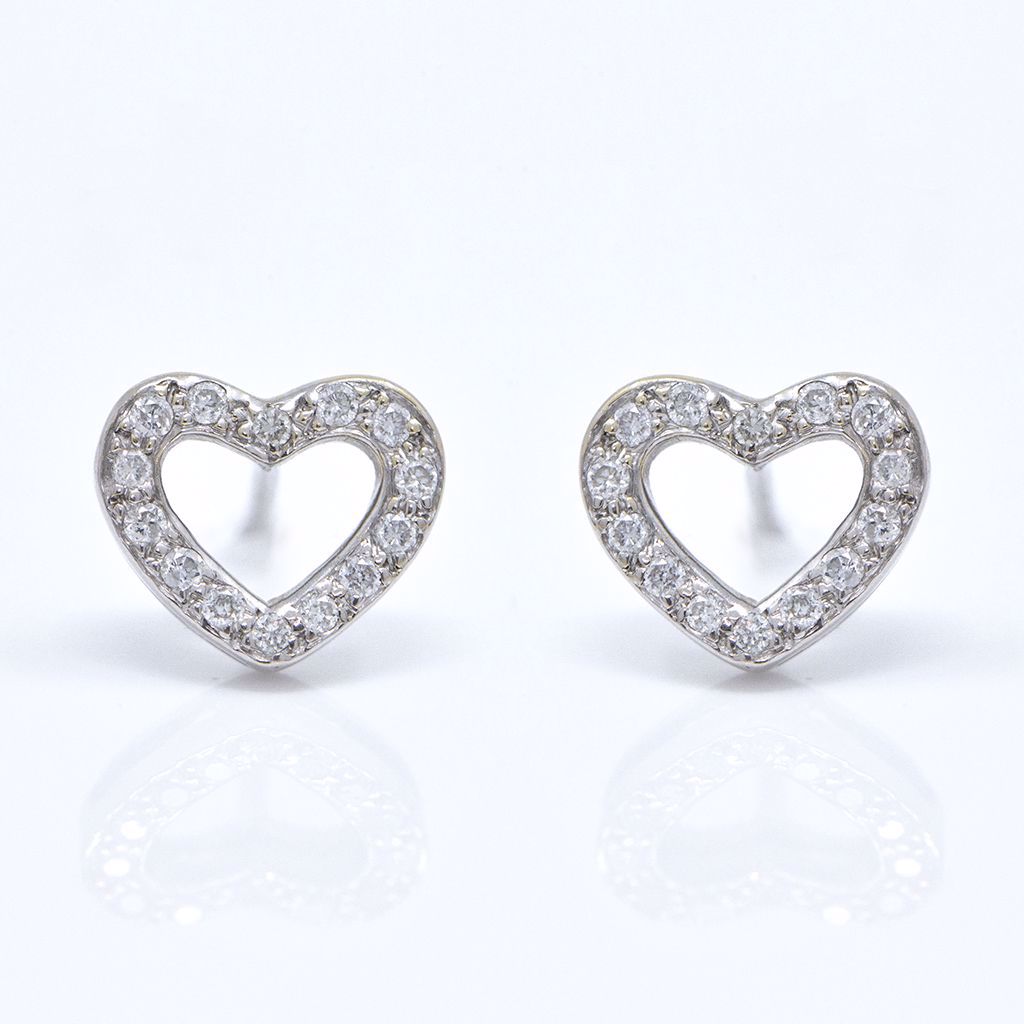 Diamond Heart Earrings | Joud Soutou Jewelry | Gold, Diamonds & Watches ...
