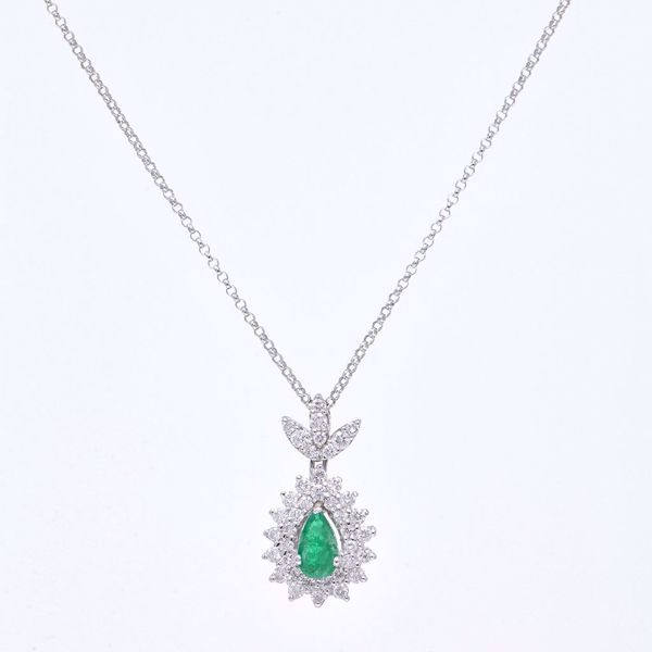 Picture of Admirable Emerald &  Diamond Necklace