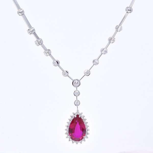Picture of Inspiring Ruby & Diamond Necklace