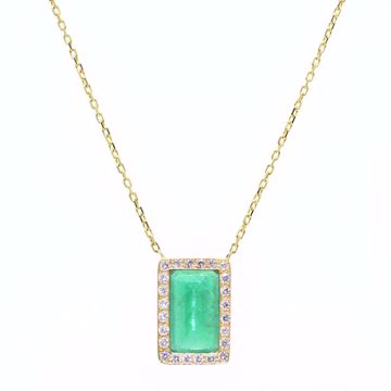 Picture of Classic Emerald & Diamond Neckleace