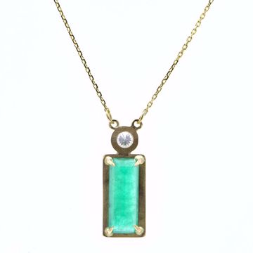 Picture of Emerald & Diamond Pendant - JRS Handmade Jewelry Collection